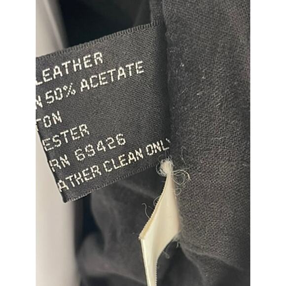 Vintage Byrnes & Baker Black Leather Bomber Jacket Men’s M 80s 90s Moto Biker - Picture 5 of 13